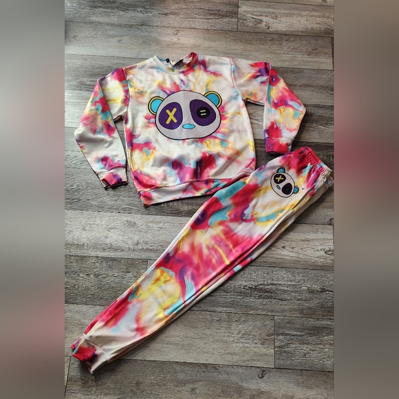 Retro Label Max Panda Tie Dye Watermark Sweatsuit - Picture 2 of 11